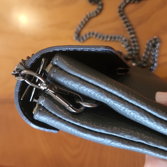 Gray crossbody purse 👜 genuine leather! - Picture 6 of 6